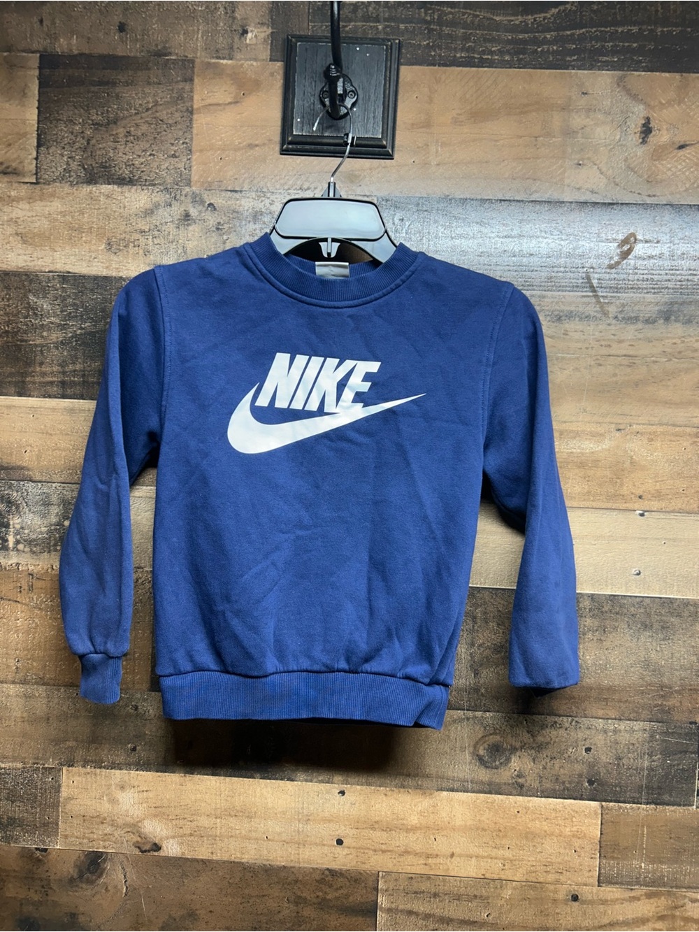 Nike Blue Crewneck Sweatshirt with White Logo